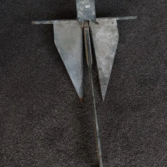 GALVANIZED STEEL DANFORTH STYLE ANCHOR, H 90 CM