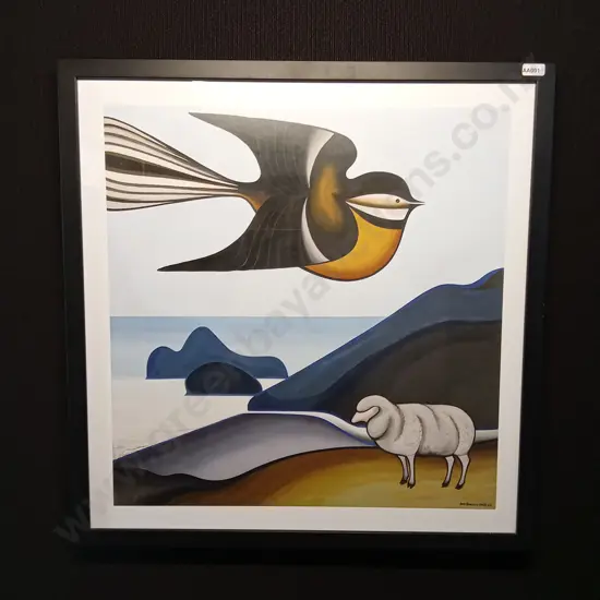 FRAMED PRINT - DON BINNEY 1965-66. 56 X 57 CM APPROX