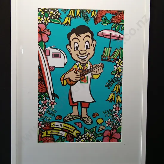 FRAMED PRINT - FOUR SQUARE MAN NZ. 61 X 85 CM APPROX