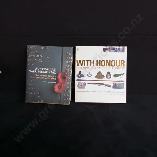 WAR BOOKS X 2 AUSTRALIAN WAR MEMORIAL AND WITH HONOUR
