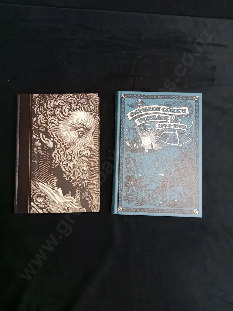 VINTAGE BOOKS MARCUS AURELIUS MEDITATIONS AND CAPTAIN COOKS VOYAGES X 2 Image 1++