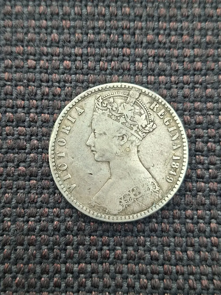 1849 GODLESS QUEEN VICTORIA YOUNG HEAD (.925) STERLING SILVER ONE FLORIN COIN Image 1++