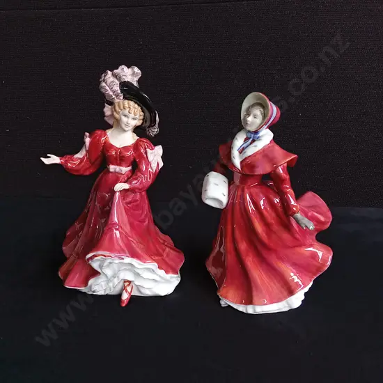 PAIR OF VINTAGE ROYAL DOULTON PORCELAIN FIGURES, "PATRICIA" 1993, AND "THE SKATER" 1992, TALLEST H 22.5 CM