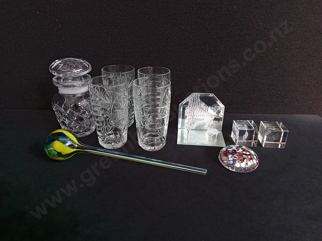 MIX OF GLASS ITEMS, TALLEST H 14.5 CM Image 1++