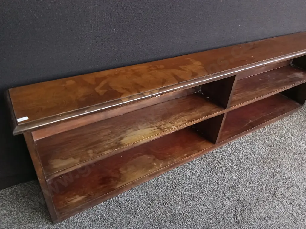 VINTAGE WOODEN SHELF, H 52 CM X W 1.7 M X D 21 CM Image 1++