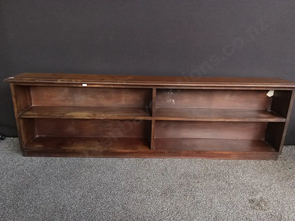 VINTAGE WOODEN SHELF, H 52 CM X W 1.7 M X D 21 CM Image 1++