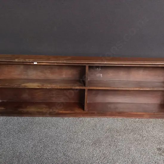 VINTAGE WOODEN SHELF, H 52 CM X W 1.7 M X D 21 CM
