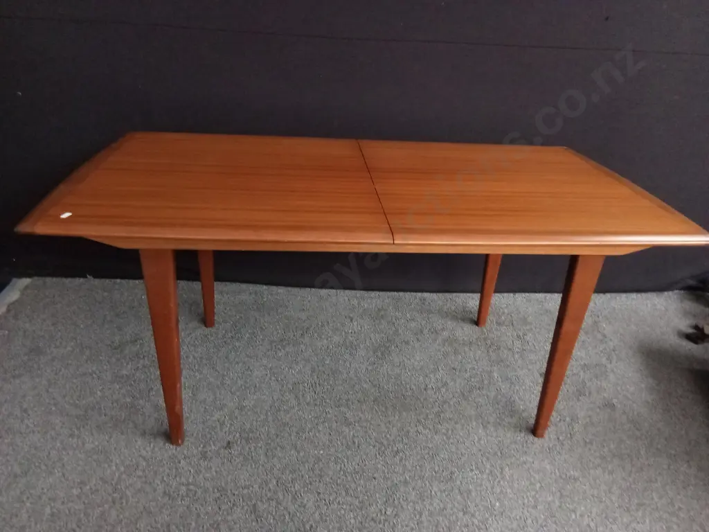 MID CENTURY MODERN TEAK EXPANDING DINING TABLE, H 73 CM X W 2.1 M EXTENDED X D 90 CM Image 1++