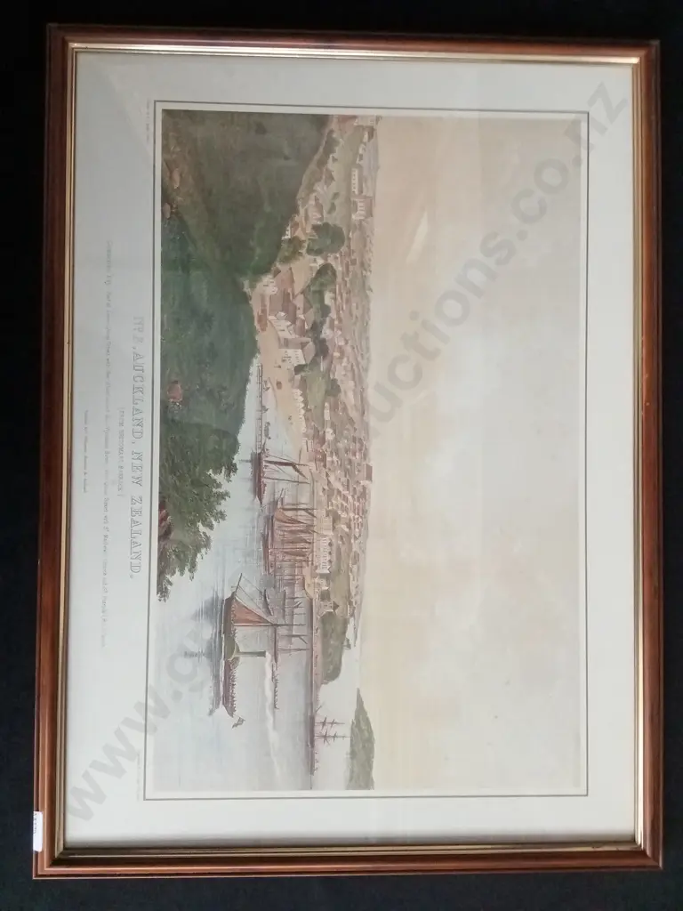 4X VINTAGE HISTORICAL PRINTS OF AUCKLAND AREAS, DRAWN BY P.J.HOGAN 1852. Image 1++
