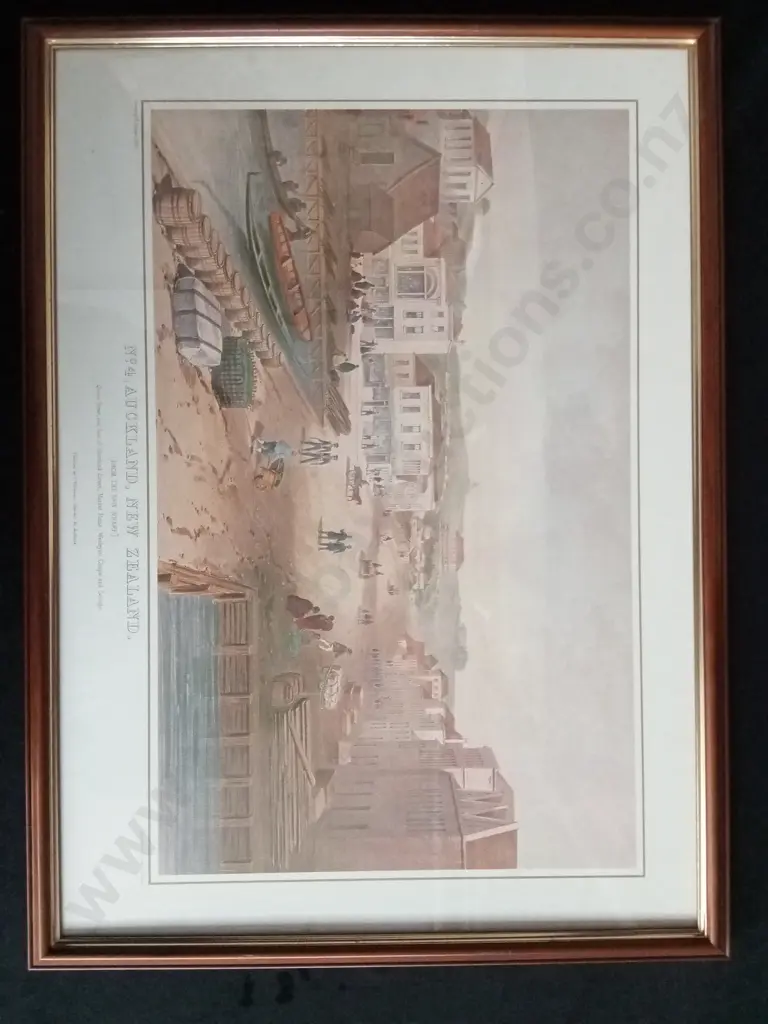 4X VINTAGE HISTORICAL PRINTS OF AUCKLAND AREAS, DRAWN BY P.J.HOGAN 1852. Image 1++