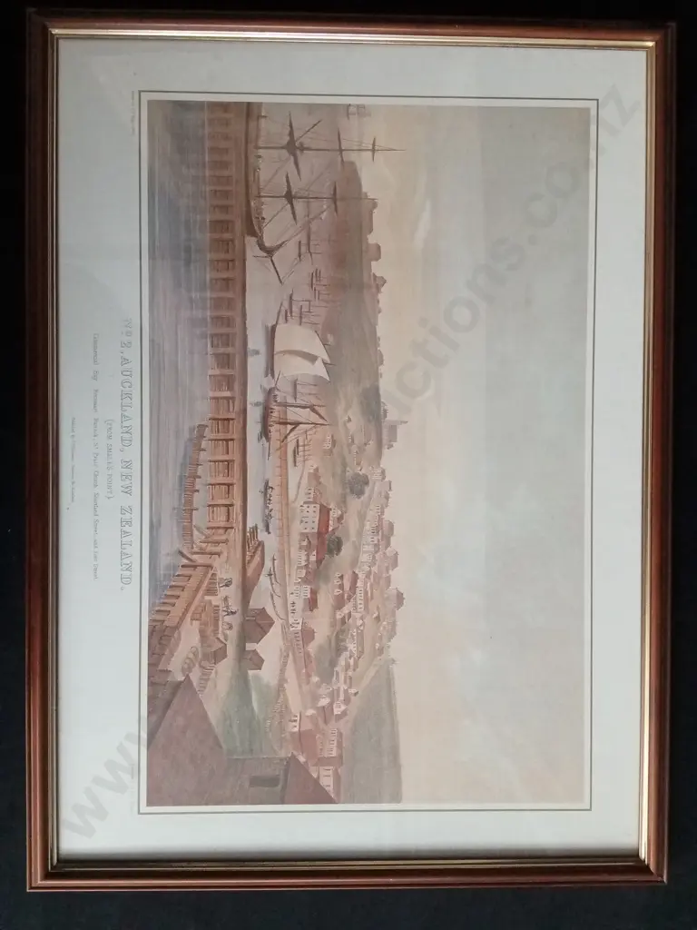 4X VINTAGE HISTORICAL PRINTS OF AUCKLAND AREAS, DRAWN BY P.J.HOGAN 1852. Image 1++