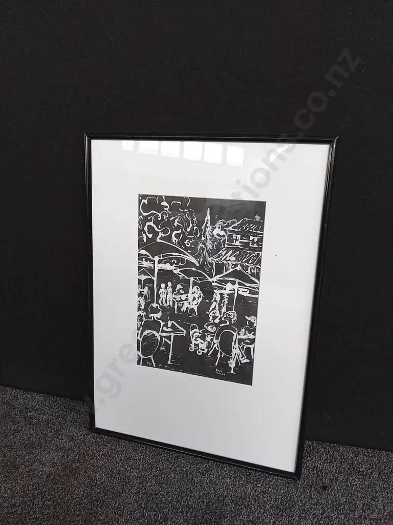 FRAMED LITHOGRAPH 52X73CM Image 1++