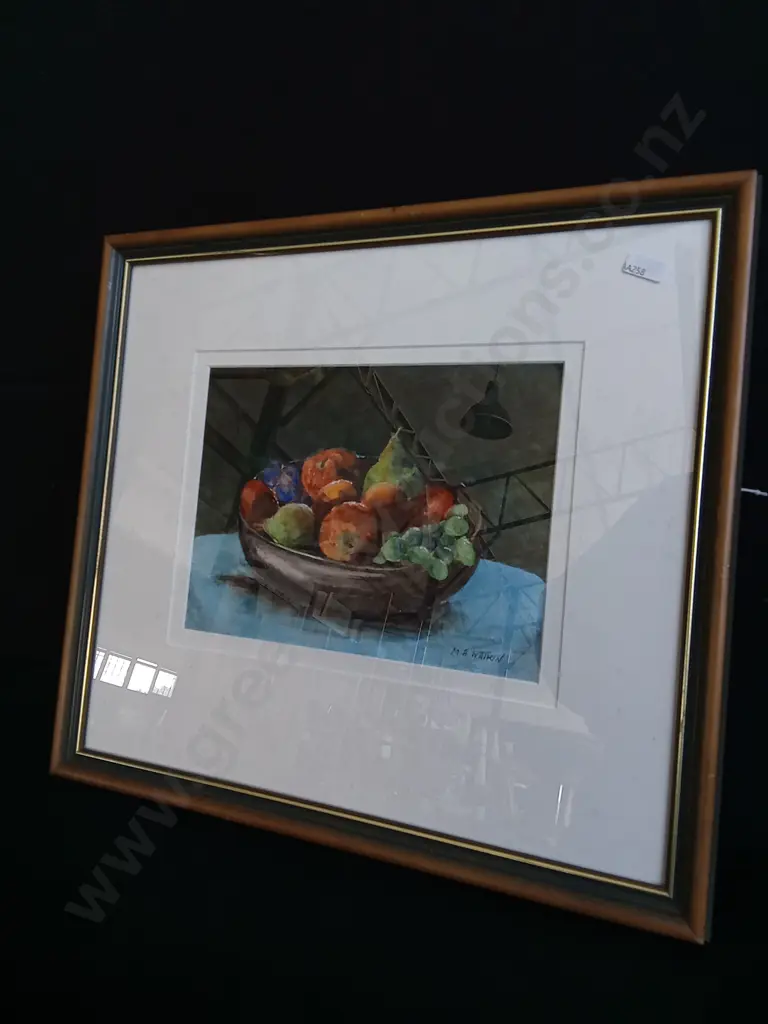 ORIGINAL WATERCOLOUR PAINTING BY MARY WATKIN, FRAMED, H 43 CM X W 47 CM Image 1++