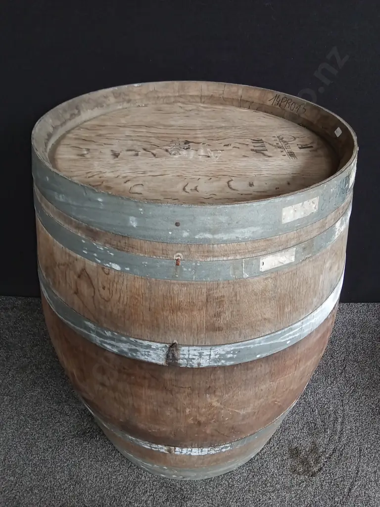OAK WINE BARREL BY TONNELLERIE REMOND, 60CM TOP DIAMETER, 88CM HIGH Image 1++