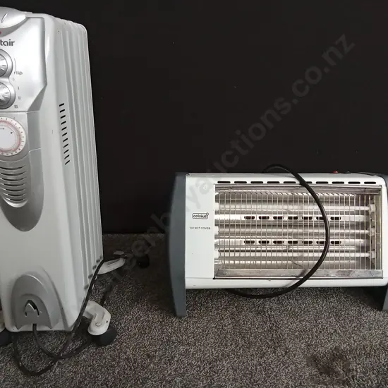 CELCIUS HEATER RH0028, LENGTH 56CM, AND EVANTAIR HEATER TWNDB1EII-6T