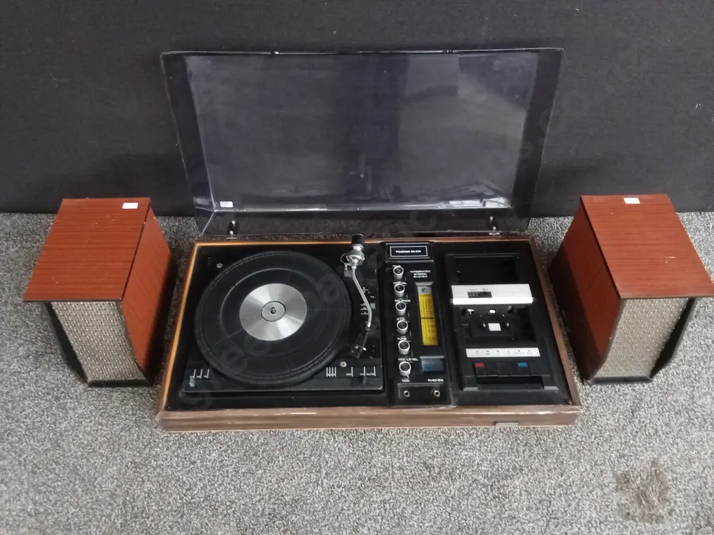 VINTAGE FOUNTAIN CS-670 ALL IN ONE STEREO SYSTEM, WITH MATCHING SPEAKERS Image 1++