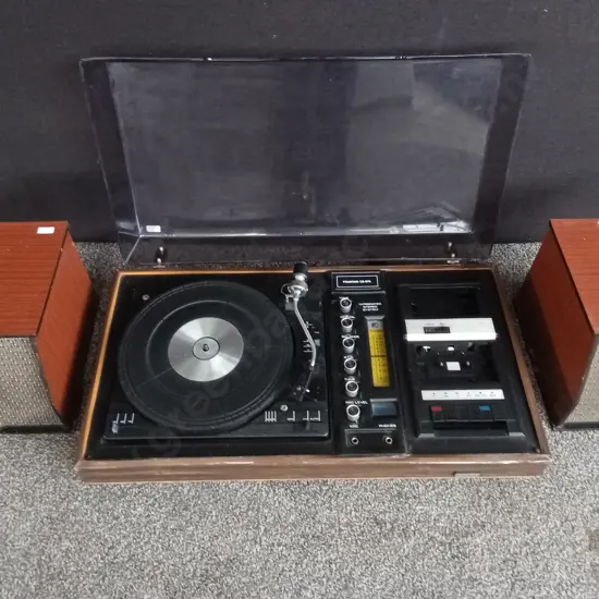 VINTAGE FOUNTAIN CS-670 ALL IN ONE STEREO SYSTEM, WITH MATCHING SPEAKERS