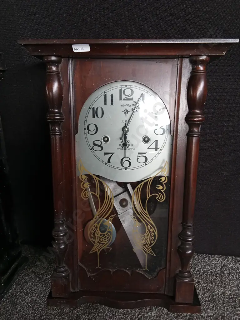 PAIR OF VINTAGE POLARIS PENDULUM WALL CLOCKS Image 1++