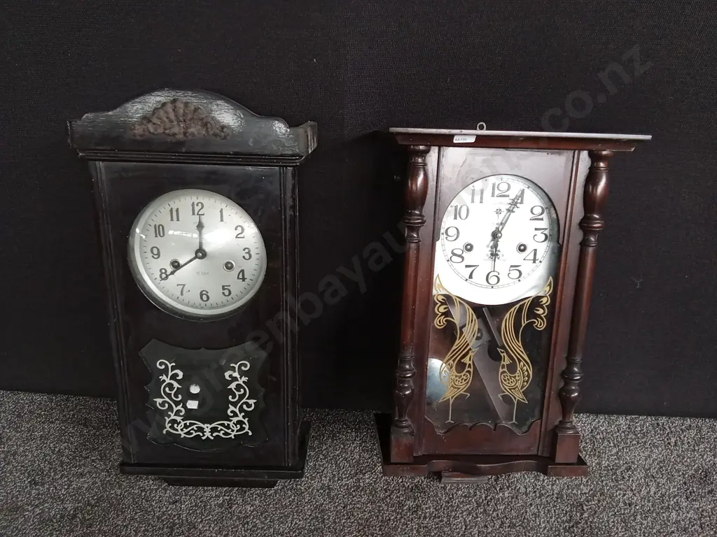 PAIR OF VINTAGE POLARIS PENDULUM WALL CLOCKS Image 1++