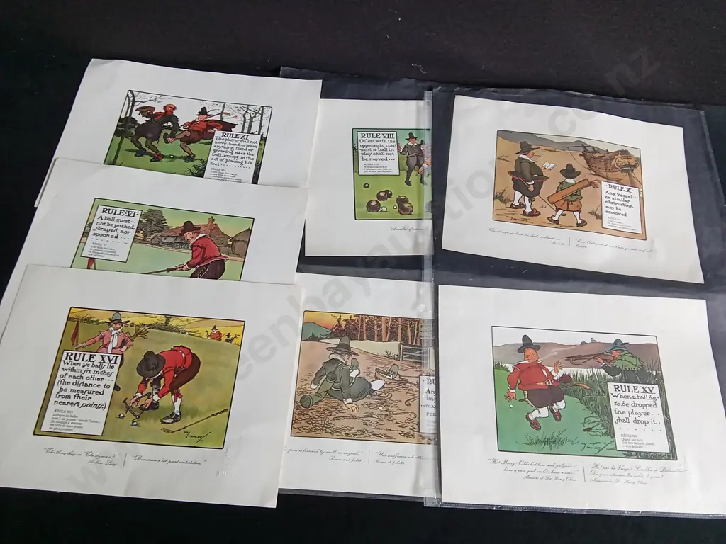 VINTAGE CHARLES CROMBIE PRINTS, 36 CM X 27 CM EACH Image 1++