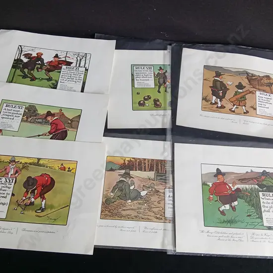 VINTAGE CHARLES CROMBIE PRINTS, 36 CM X 27 CM EACH