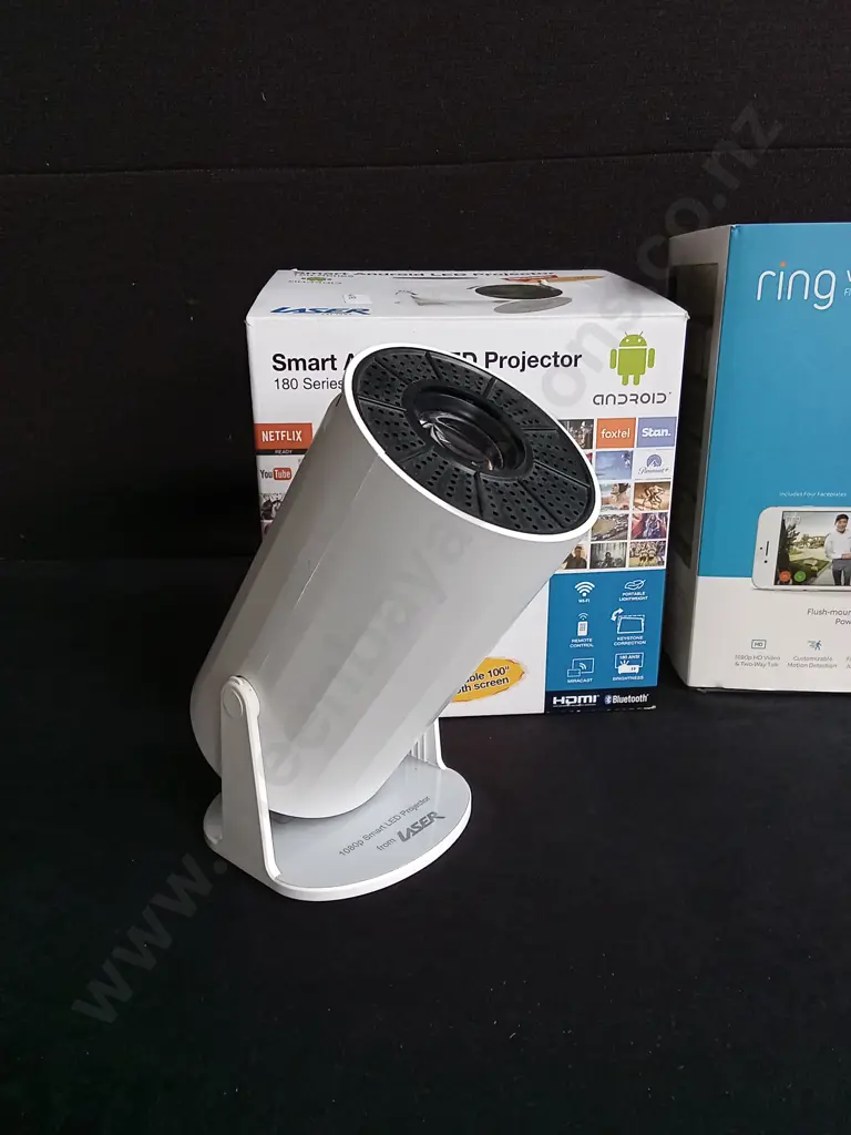 BRAND NEW SMART ANDROID LED PROJECTOR AND RING DOORBELL CAMERA, BRAND NEW Image 1++