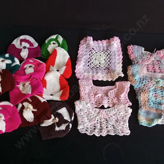 MIX OF HAND KNITTED BABY CLOTHES