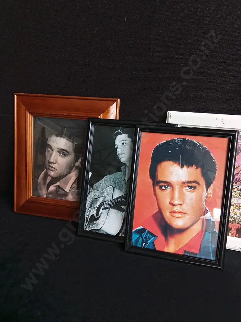 5 PIECES FRAMED MUSICIAN PRINTS,TALLEST H 43.5 CM Image 1++