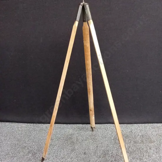 VINTAGE WOODEN SURVEYORS TRIPOD