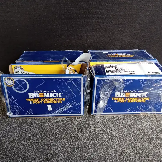 BOXES OF TIMBER CONNECTORS & POST SUPPORTS