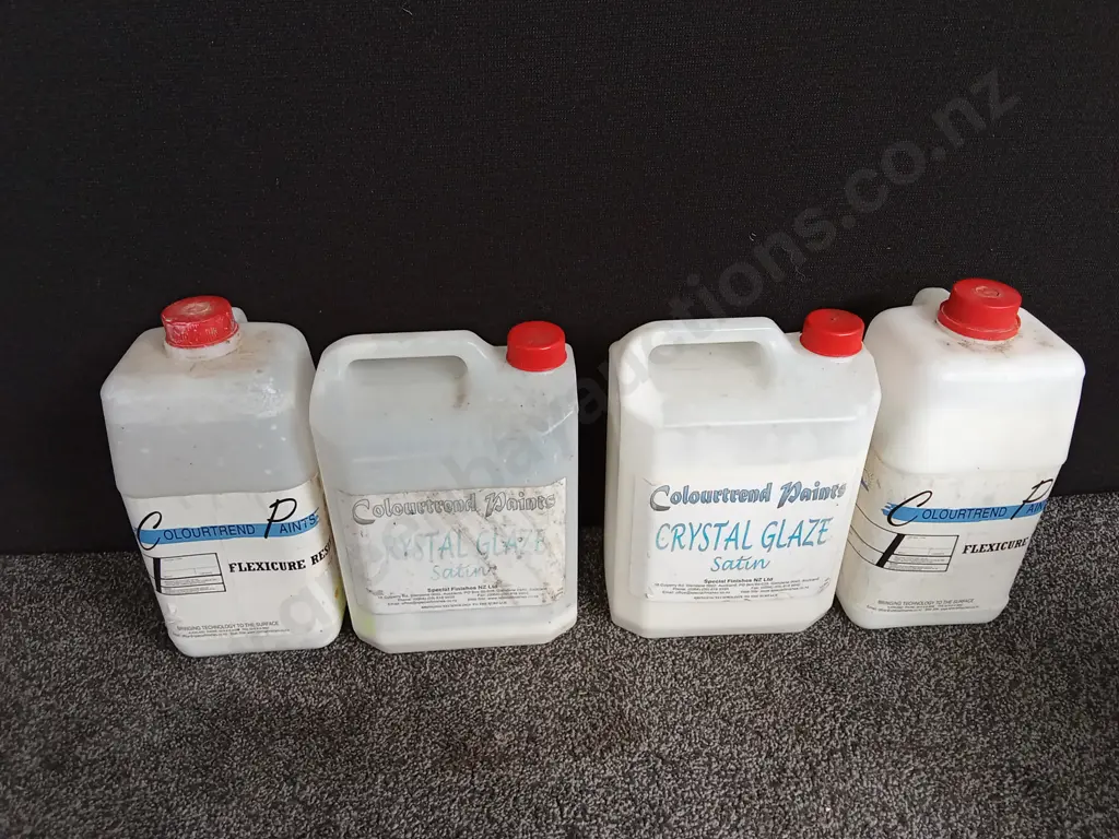 8X COLOURTREND TRADE PLASTER AND SEALING LOT, FLEXICURE COMPOUND & KRYSTAL GLAZE SEALER Image 1++
