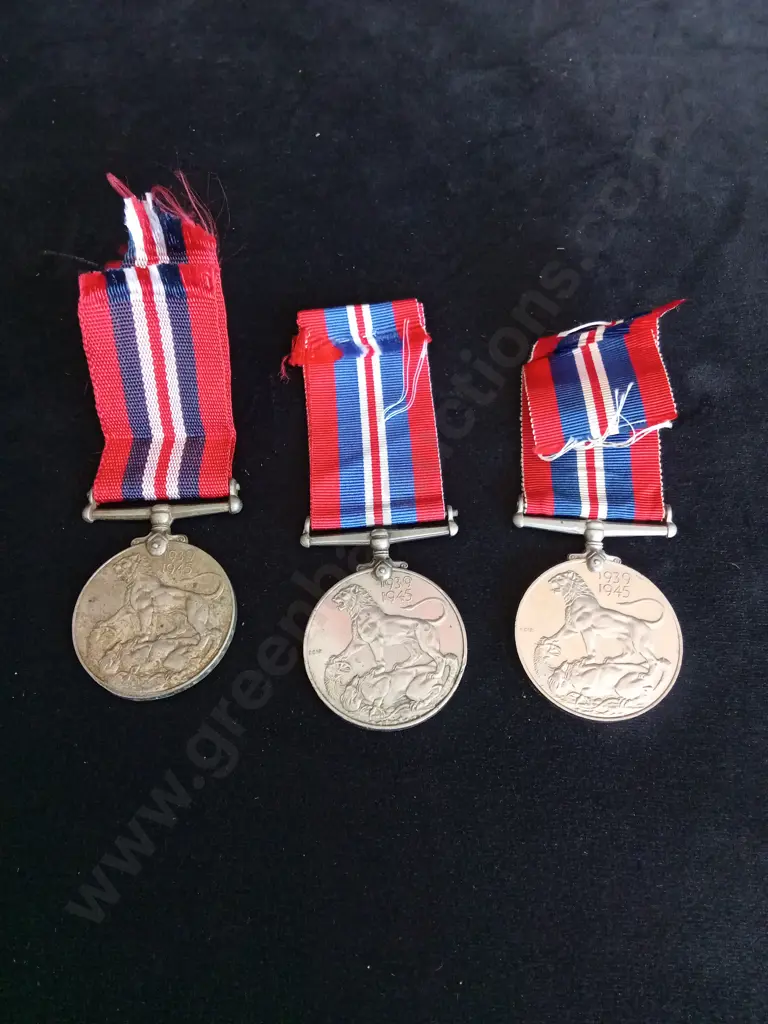 3 SECOND WORLD WAR MEDALS Image 1++