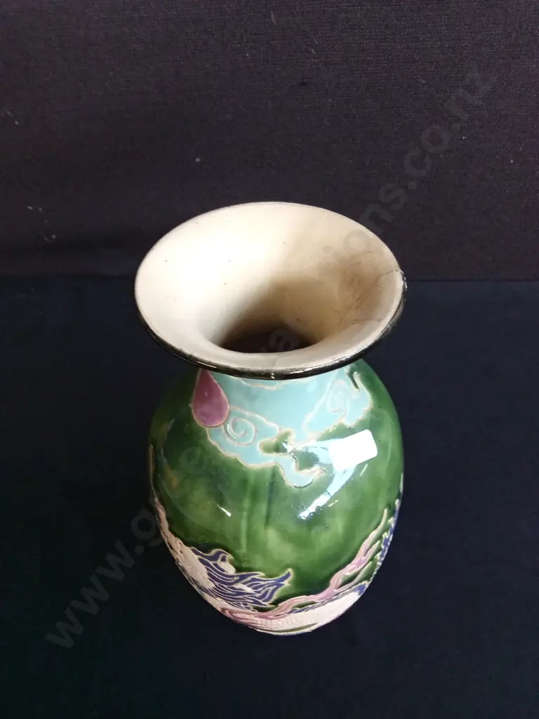 VINTAGE CHINESE DRAGONS ARE VASE H29CM Image 1++