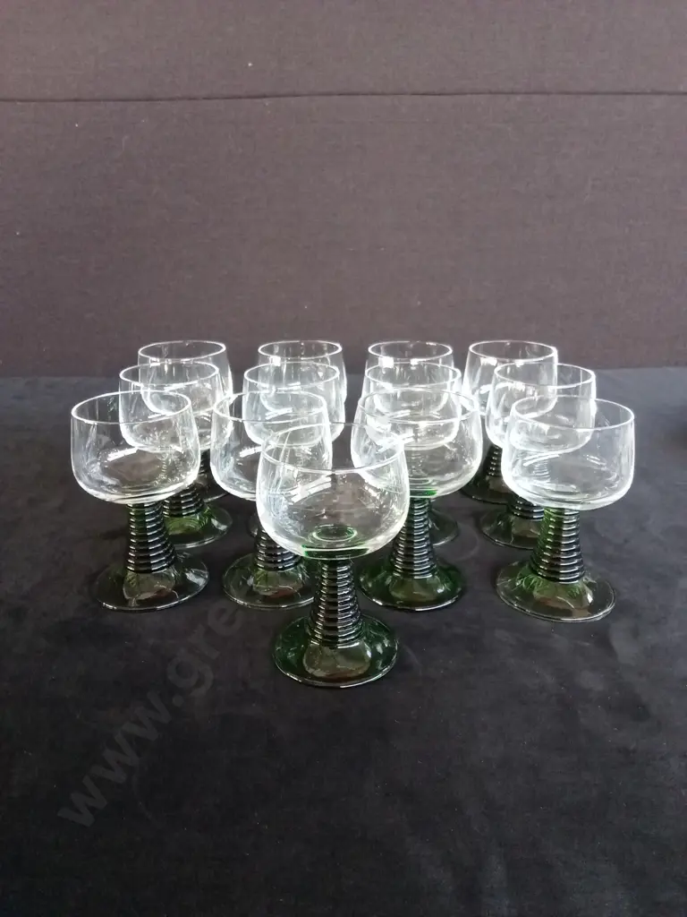 13 VINTAGE ROMER WINE GLASSES H10.5CM Image 1++
