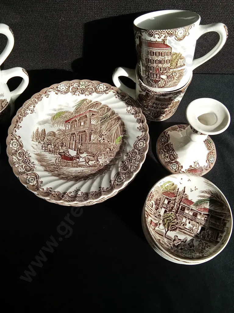 VINTAGE JOHNSON BROTHERS IRONSTONE CERAMIC 27 PIECE SET Image 1++
