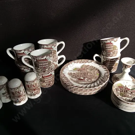 VINTAGE JOHNSON BROTHERS IRONSTONE CERAMIC 27 PIECE SET