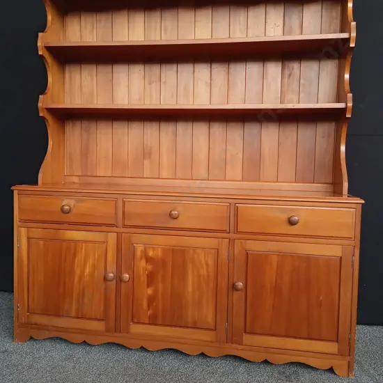 WOODEN HUTCH DRESSER, W 1.6 M X D 43 CM X H 1.83 CM
