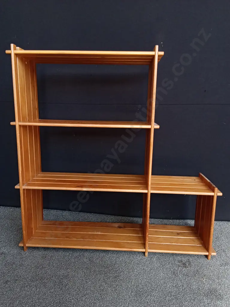 PINE SHELVING UNIT, W 1.4 M X H 1.41 M X D 70 CM Image 1++
