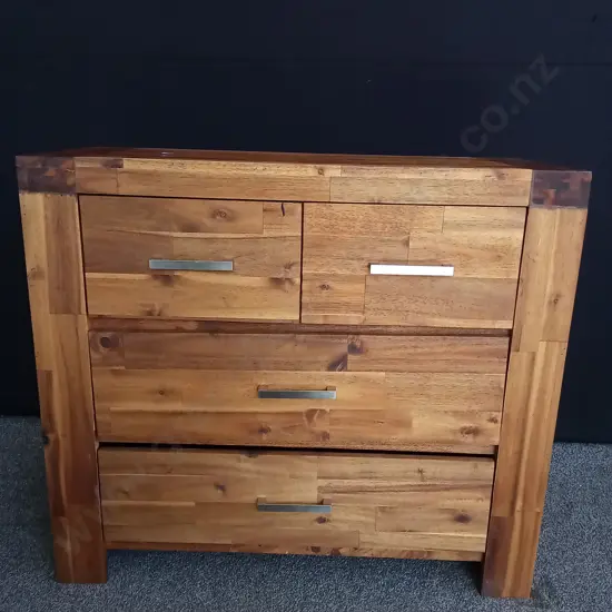 WOODEN CHEST OF DRAWERS, W 95 CM X D 41 CM X H 85 CM