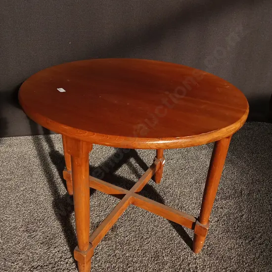 VINTAGE WOODEN SIDE TABLE H 49 CM X W 55 CM