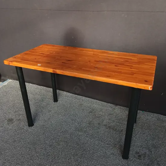 WOOD TABLE, H 74 CM X W 1.2 M X D 60 CM