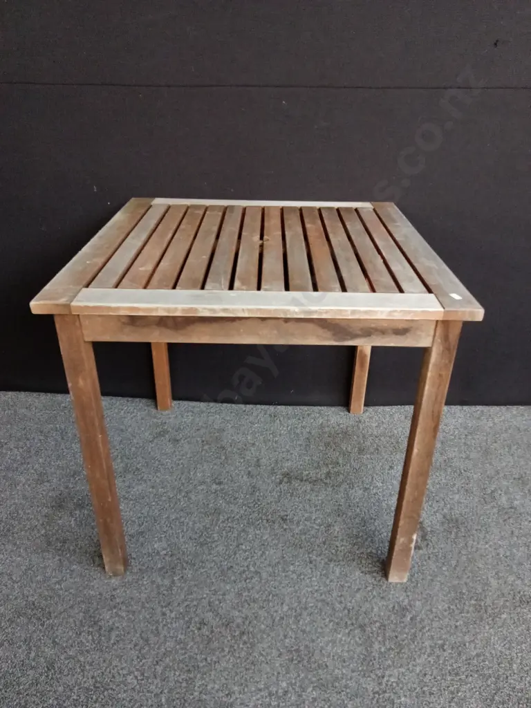 OUTDOOR WOODEN TABLE, L 80CM X W 80CM X H 75CM Image 1++