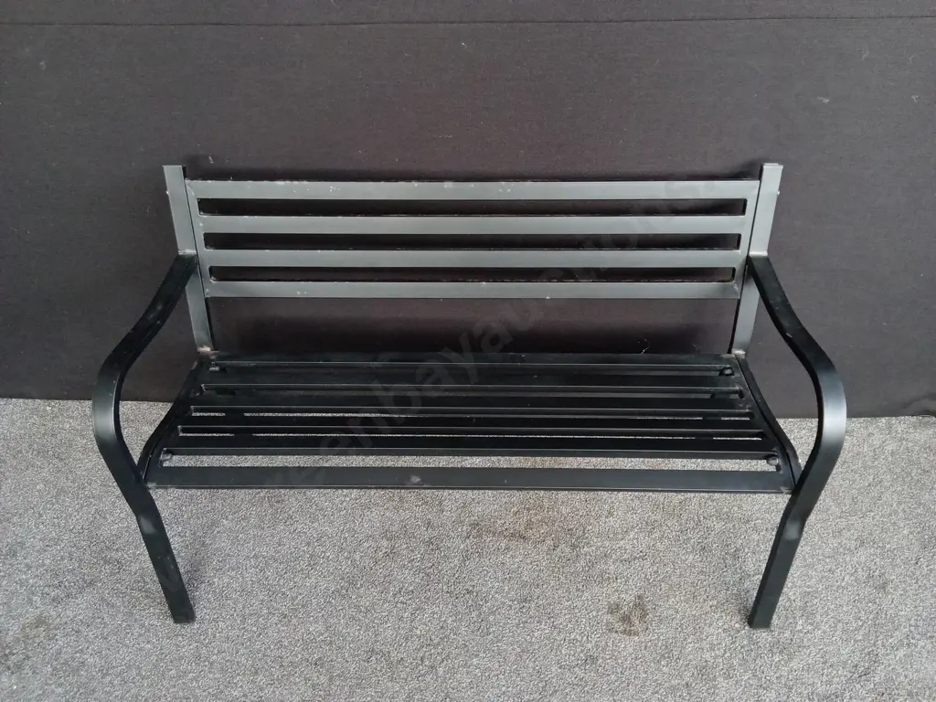 METAL OUTDOOR BENCH, L 128CM X W 53CM X H 82CM Image 1++