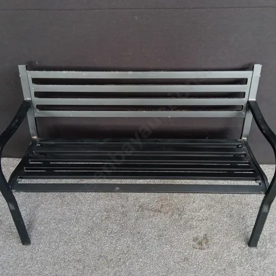 METAL OUTDOOR BENCH, L 128CM X W 53CM X H 82CM