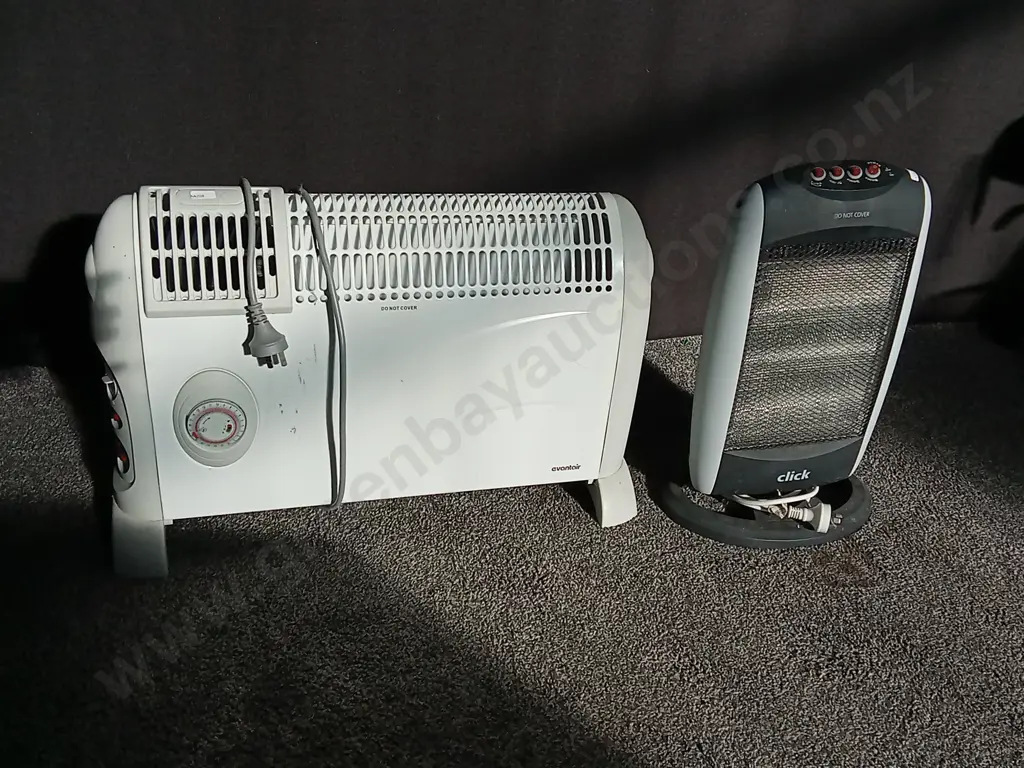 PAIR OF ELECTRIC HEATERS, TALLEST 48 CM Image 1++