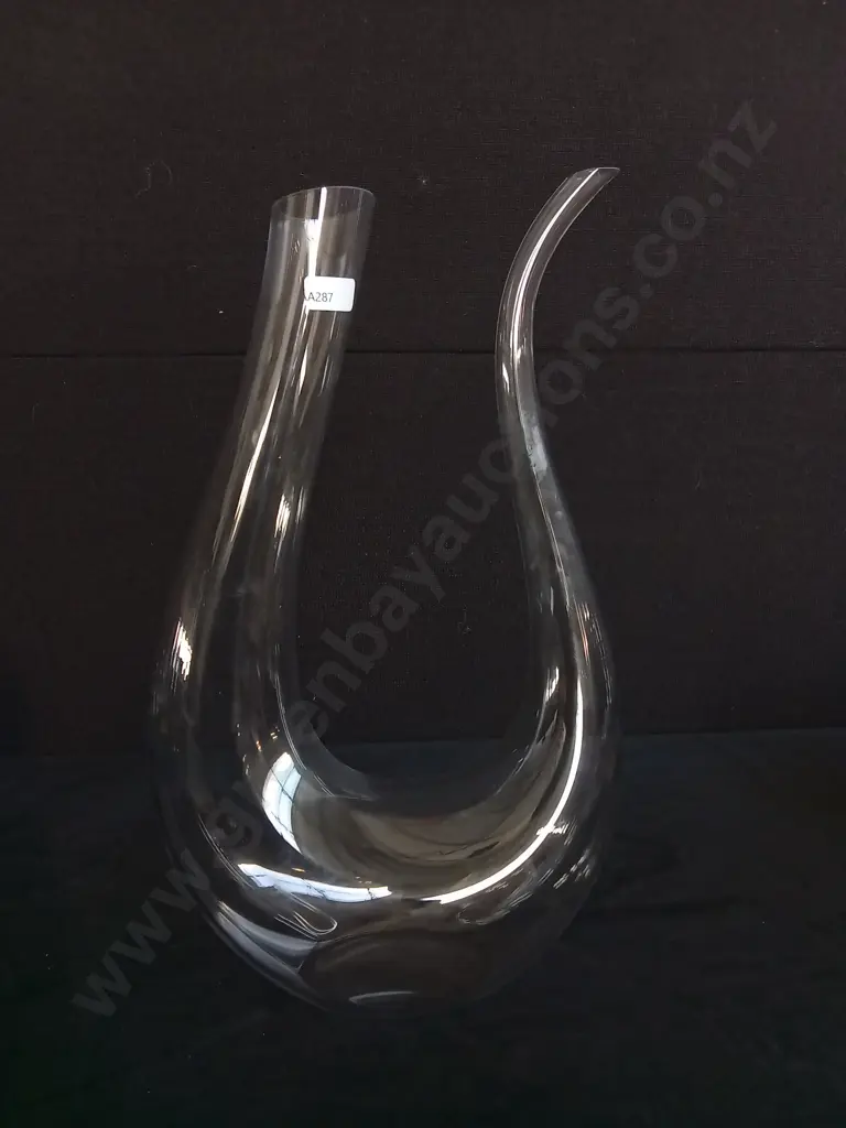 GLASS U-SHAPED WINE DECANTER H35CM Image 1++