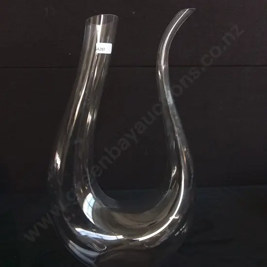 GLASS U-SHAPED WINE DECANTER H35CM