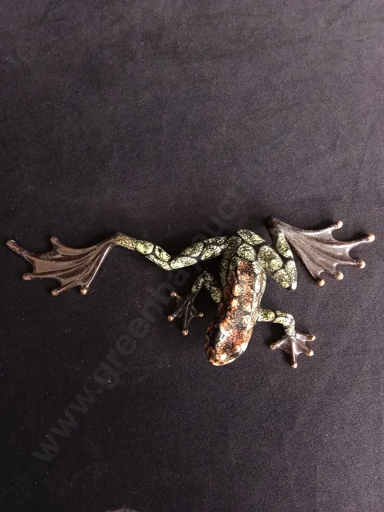 OLD TUPTON WARE HAND PAINTED FROG FIGURE L22CM Image 1++