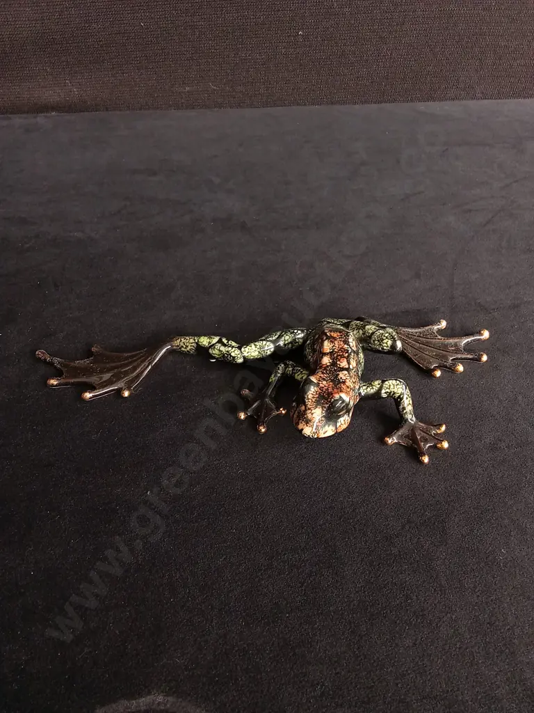 OLD TUPTON WARE HAND PAINTED FROG FIGURE L22CM Image 1++
