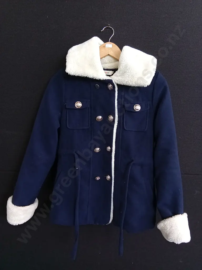 WITH LELE FAUX FUR TRIM COAT SIZE M Image 1++
